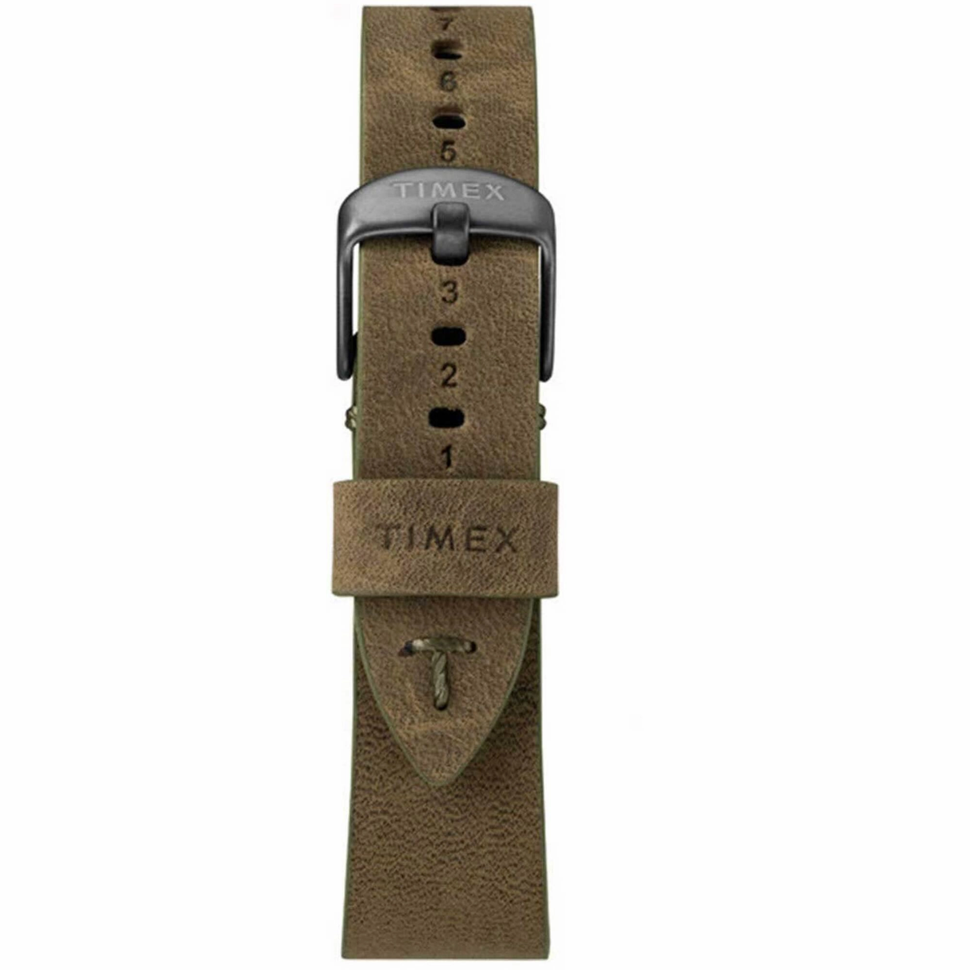 Timex Men's Watch - MK1 Quartz Gunmetal Stainless Steel Case Brown Strap | TW2R97000