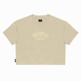 Titan Olympus Sports Club Cropped Short-Sleeve Tee - Clay