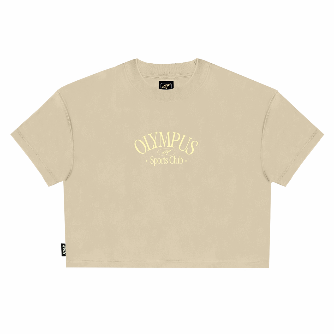 Titan Olympus Sports Club Cropped Short-Sleeve Tee - Clay