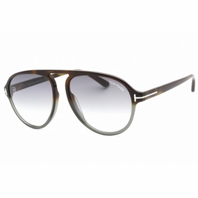 Tom Ford Men's Sunglasses - Dark Havana Metal Pilot Shape Full Rim Frame | FT0756 52B