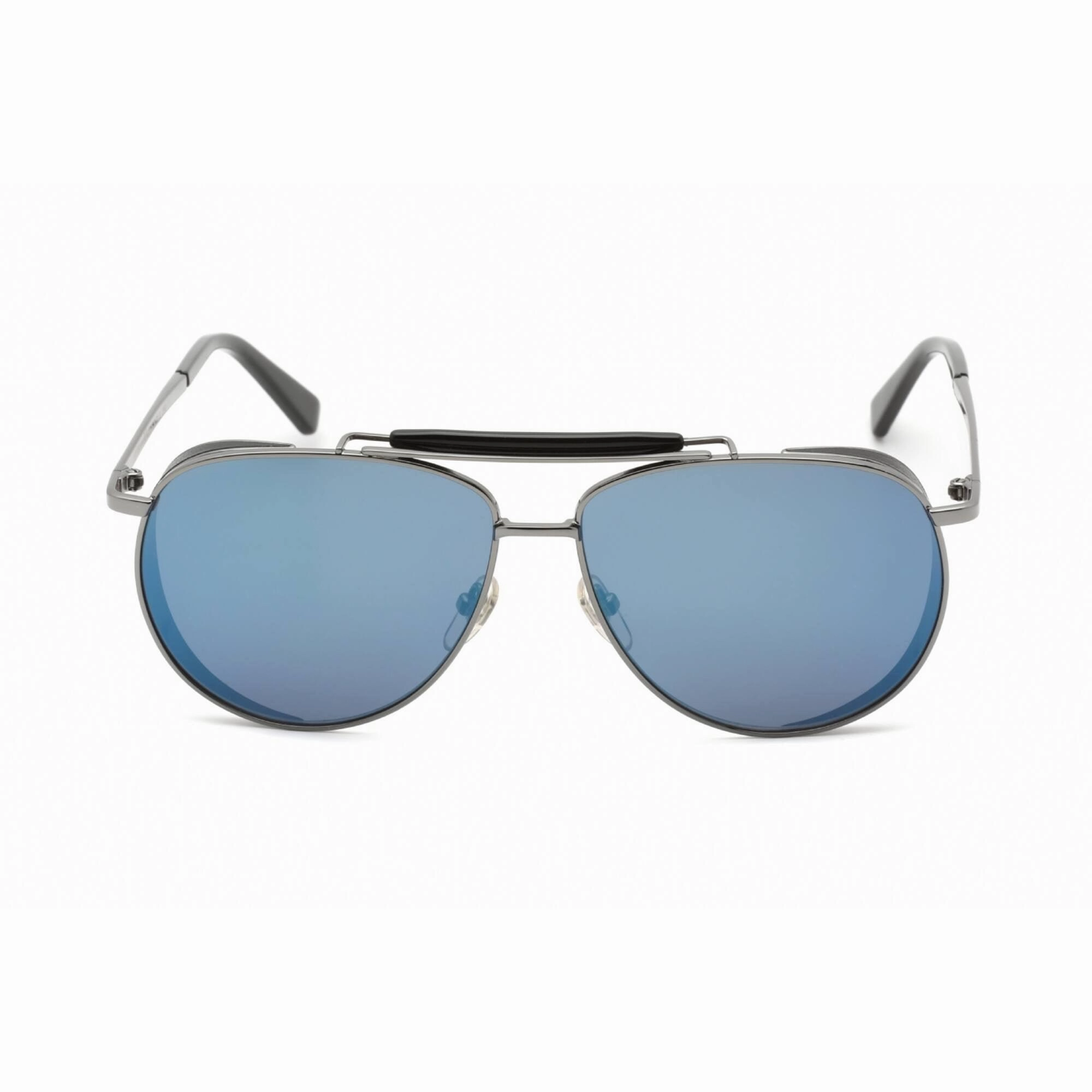 Tom Ford Men's Sunglasses - Red Havana Metal Aviator Frame Blue Lens | FT0748 54V