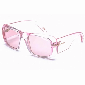 Tom Ford Sunglasses - Transparent Rose Plastic Rectangular Shape Frame | FT0731 72Y