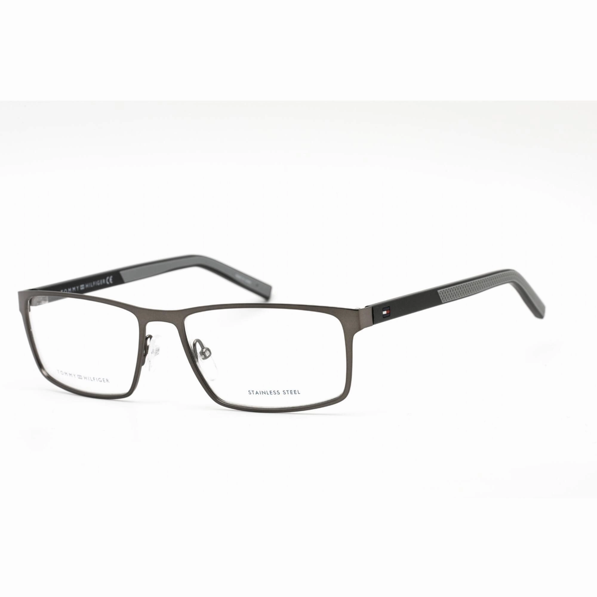 Tommy Hilfiger Men's Eyeglasses - Semi Matte Dark Ruthenium Frame | Th 1593 0R80 00