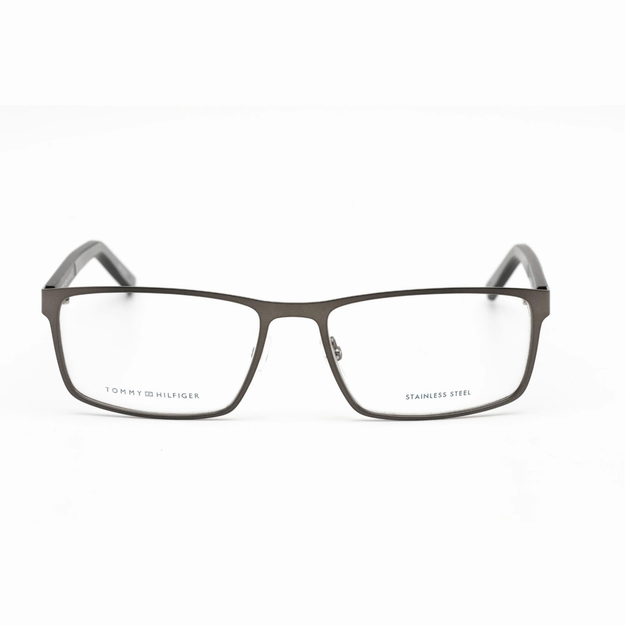 Tommy Hilfiger Men's Eyeglasses - Semi Matte Dark Ruthenium Frame | Th 1593 0R80 00