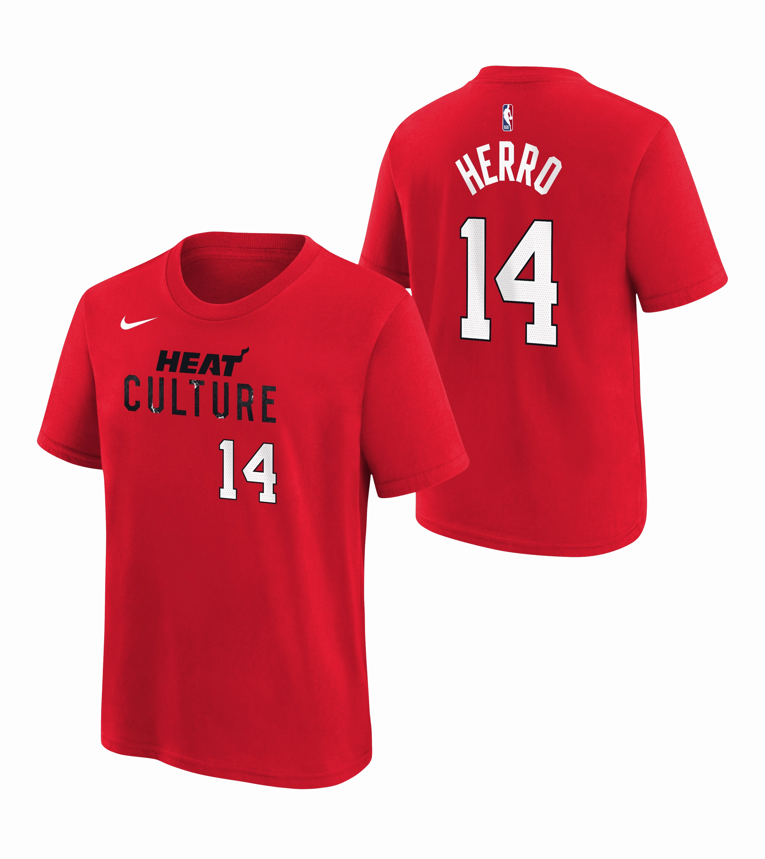 Tyler Herro Nike HEAT Culture: Blood Red Name & Number Kids Tee