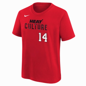 Tyler Herro Nike HEAT Culture: Blood Red Name & Number Kids Tee