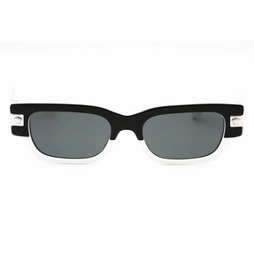 Versace Men's Sunglasses - Black/White Rectangular Half Rim Frame | 0VE4465 545987