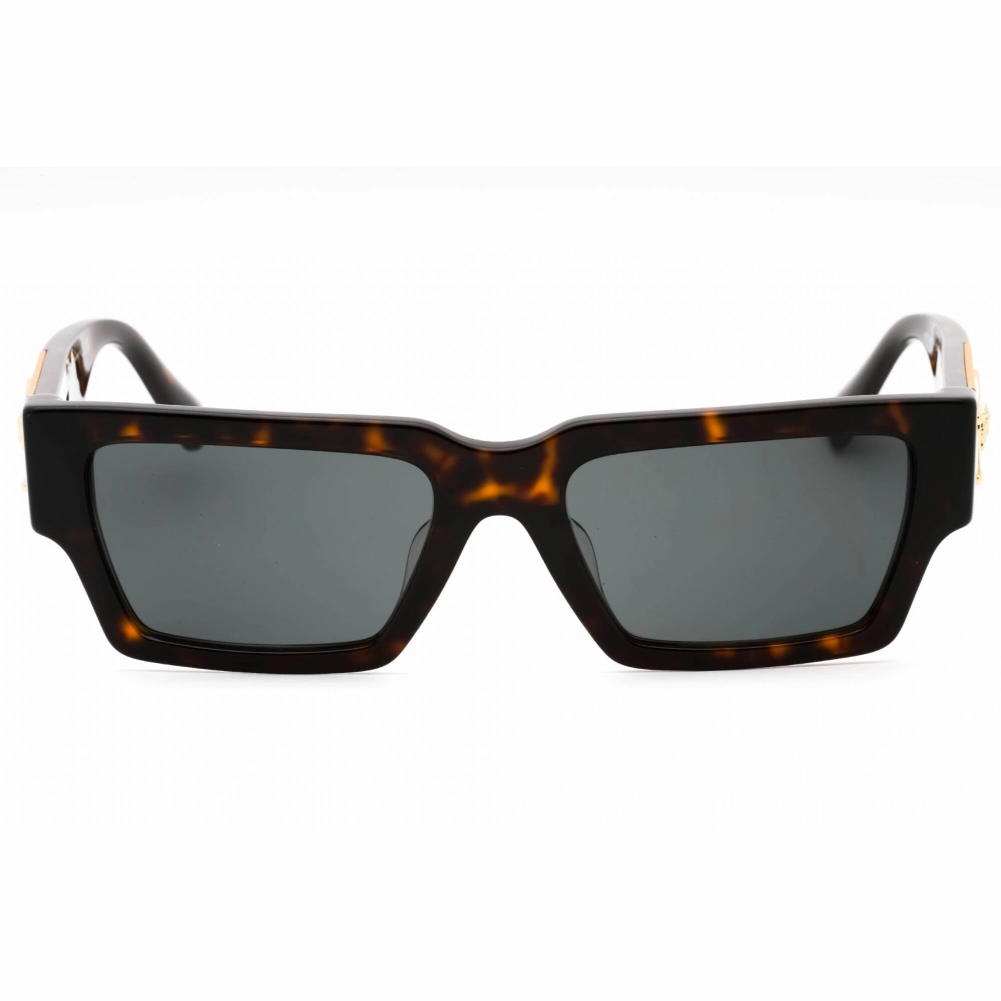 Versace Men's Sunglasses - Dark Havana Rectangular Full Rim Frame | 0VE4459F 108/87