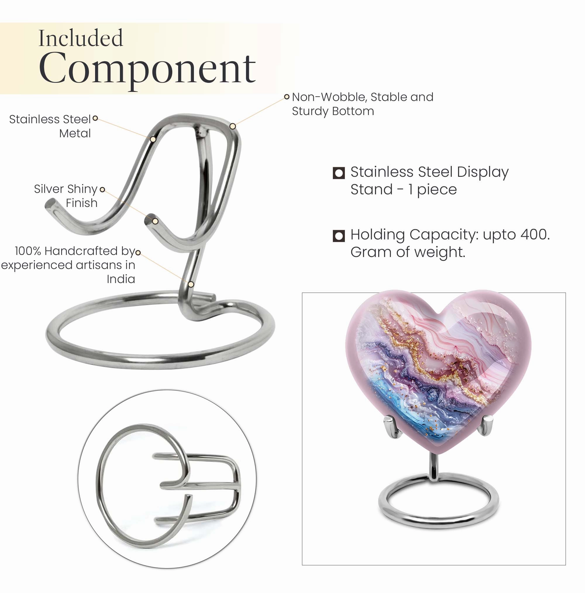Vibrant Swirl Heart: Men's Abstract Themed Memorial Aluminium Urn