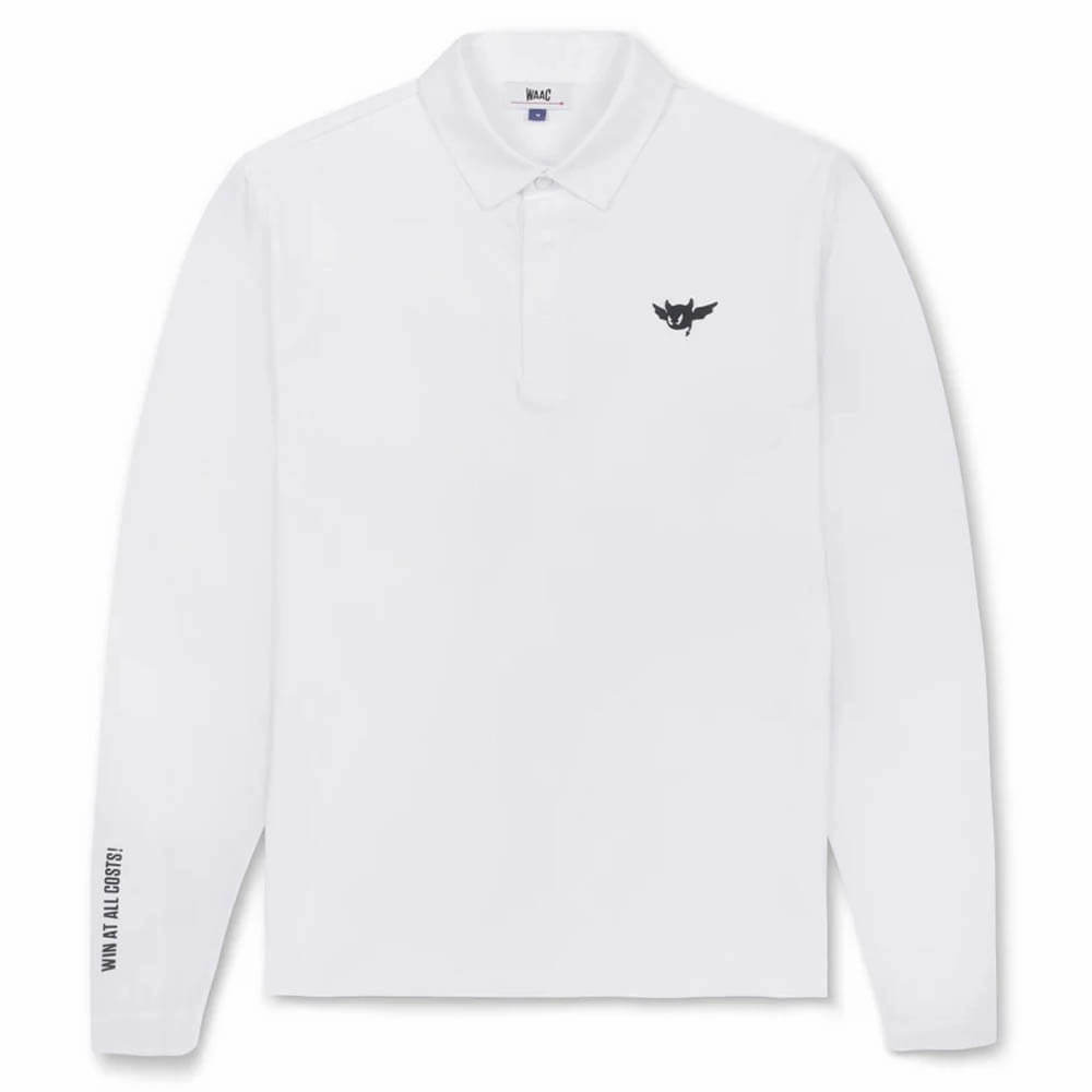 WAAC Cool Touch Longsleeve Golf Polo White - SP25 Men