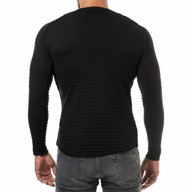 West Louis™ Vertical Stripes Hedging O-Neck Pullover Shirts