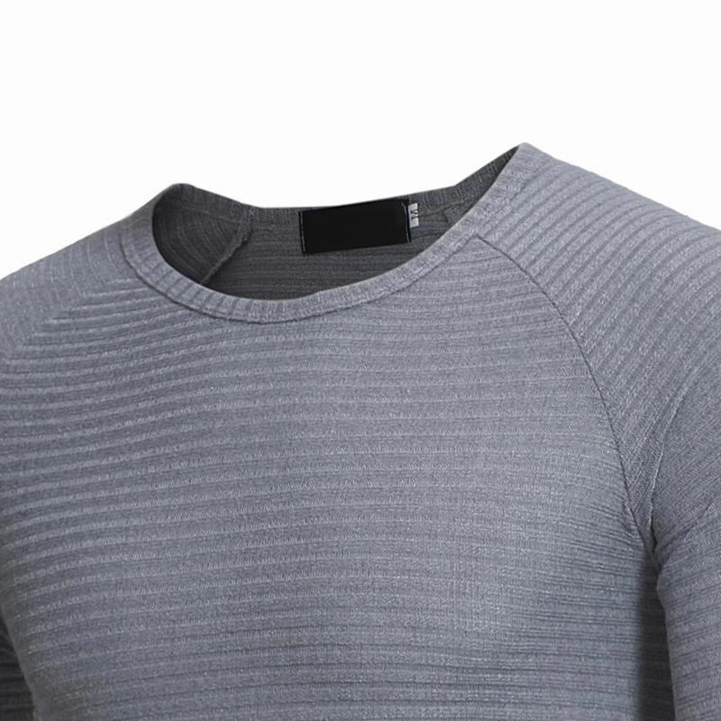 West Louis™ Vertical Stripes Hedging O-Neck Pullover Shirts